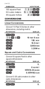 Preview for 23 page of Calculated Industries Tradesman Calc 4400 Pocket Reference Manual