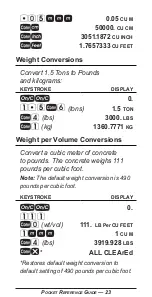 Preview for 24 page of Calculated Industries Tradesman Calc 4400 Pocket Reference Manual