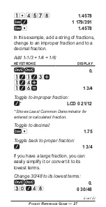 Preview for 28 page of Calculated Industries Tradesman Calc 4400 Pocket Reference Manual