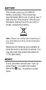 Preview for 43 page of Calculated Industries Tradesman Calc 4400 Pocket Reference Manual