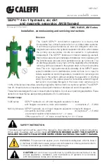 Preview for 1 page of CALEFFI 5495 SEP4 Installation, Commissioning And Servicing Instructions