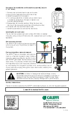 Preview for 4 page of CALEFFI 5495 SEP4 Installation, Commissioning And Servicing Instructions