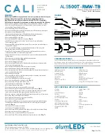 Preview for 16 page of CALI alumLEDs ALS500T-RMW-TB Installation Instructions Manual