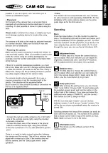 Preview for 5 page of Caliber CAM 401 Manual