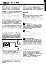 Preview for 25 page of Caliber CAM 401 Manual