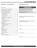 Preview for 2 page of California Air Tools 60033CR Owner'S Manual