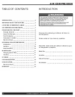 Preview for 2 page of California Air Tools CR20300 Owner'S Manual