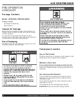 Preview for 8 page of California Air Tools CR20300 Owner'S Manual