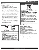 Preview for 10 page of California Air Tools CR20300 Owner'S Manual