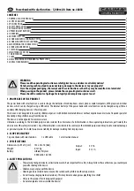 Preview for 6 page of CALIMA 46038 Operating Instructions Manual