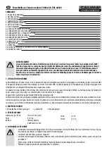 Preview for 10 page of CALIMA 46038 Operating Instructions Manual