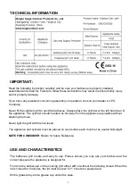 Preview for 2 page of Callow 1003 Operating Instructions Manual