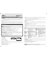 Preview for 2 page of Cam-Wave CW-1 Instruction Manual