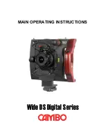 Preview for 1 page of Cambo Wide DS Digital Series Main Operating Instructions