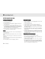 Preview for 68 page of Cambridge Audio Azur 340C User Manual