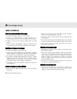 Preview for 38 page of Cambridge Audio azur 540C User Manual