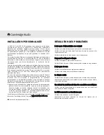 Preview for 40 page of Cambridge Audio azur 540C User Manual