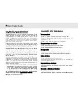 Preview for 54 page of Cambridge Audio azur 540C User Manual