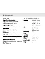 Preview for 42 page of Cambridge Audio azur 540D User Manual