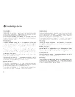 Preview for 6 page of Cambridge Audio AZUR 551P User Manual