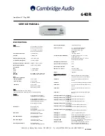 Cambridge Audio Azur 640R Service Manual preview