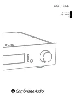 Preview for 1 page of Cambridge Audio Azur 840EW User Manual