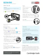 Preview for 1 page of Cambridge Audio GO RADIO User Manual