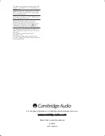 Preview for 32 page of Cambridge Audio SERIES50 Owner'S Manual