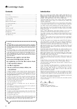 Preview for 2 page of Cambridge Audio StreamMagic 6 User Manual