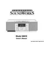 Cambridge SoundWorks 88CD Owner'S Manual preview