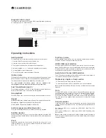 Preview for 12 page of CAMBRIDGE CXU Manual