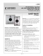 Preview for 1 page of CAMDEN Sure-Wave CM-333/N Installation Instructions