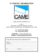 Preview for 36 page of CAME Ferni Series Installation Instructions Manual