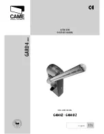 Preview for 1 page of CAME G4040IZ Installation Manual