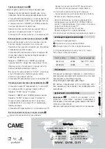 Preview for 32 page of CAME RBE4RC Installation And Operation Manual