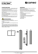 Preview for 4 page of Cameo H1 Series Installation Instructions Manual