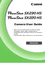 Camera Powershot SX220 HS User Manual preview