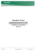 Preview for 1 page of Camfil CleanSeal Exhaust V3 Installation & Operating Manual