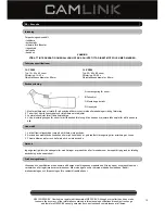 Preview for 10 page of Camlink CL-CSP60 User Manual