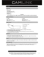 Preview for 11 page of Camlink CL-CSP60 User Manual