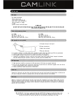 Preview for 17 page of Camlink CL-CSP60 User Manual