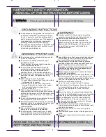 Preview for 4 page of Campomatic DW909XE Instruction Manual