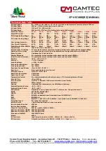 Preview for 3 page of Camtec 3041105001CA Manual