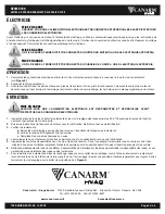 Preview for 8 page of Canarm 700 Series Operation Instructions Manual