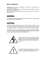 Preview for 2 page of CANARY AUDIO C900 Owner'S Manual