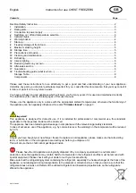 Preview for 3 page of Candy CCF 85 Instructions For Use Manual