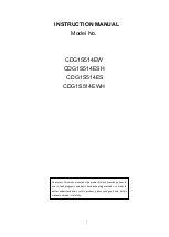 Preview for 2 page of Candy CDG1S514EW Instruction Manual