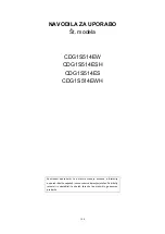 Preview for 92 page of Candy CDG1S514EW Instruction Manual