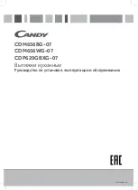 Preview for 2 page of Candy CDM656BG-07 Manual For Installation, Use And Maintenance