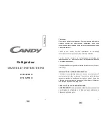 Preview for 8 page of Candy CFL 3650/1 E User Manual